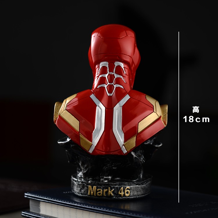 Mô hình đầu tượng Iron Man Tony Stark MK46 cao 18cm