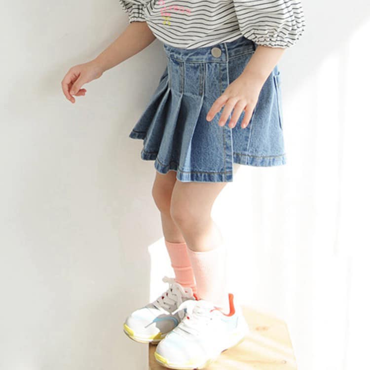 Quần Sooc Jean Giả Váy Bé Gái, 8-23kg, Kiểu Dáng Năng Động Thể Thao, Chất Jean Mềm Mại