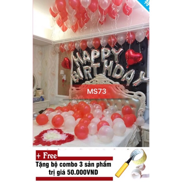 SET BÓNG SINH NHẬT TÌNH YÊU SIÊU LÃNG MẠN (MS73)