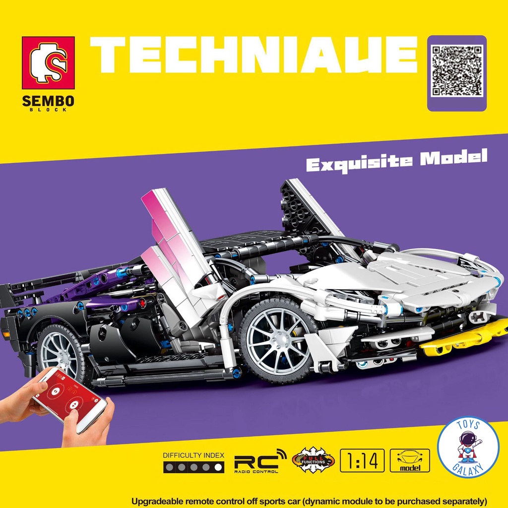 Đồ Chơi Lắp Ráp Kiểu LEGO Mô Hình Điều Khiển Từ Xa RC Technic Siêu Xe Lamborghini Aventador SVJ S701945