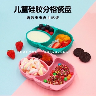 [ẢNH THẬT + VIDEO] KHAY ĂN DẶM CHỐNG LẬY SILICON HÌNH CON HÀ MÃ CAO CẤP CHO BÉ ĂN DẶM TỰ CHỈ HUY BLW IBABYVN