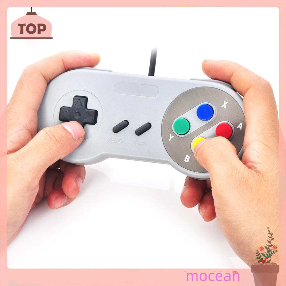 Tay cầm chơi game Mocean Super Nintendo Snes 4 nút thích hợp cho PC / Mac