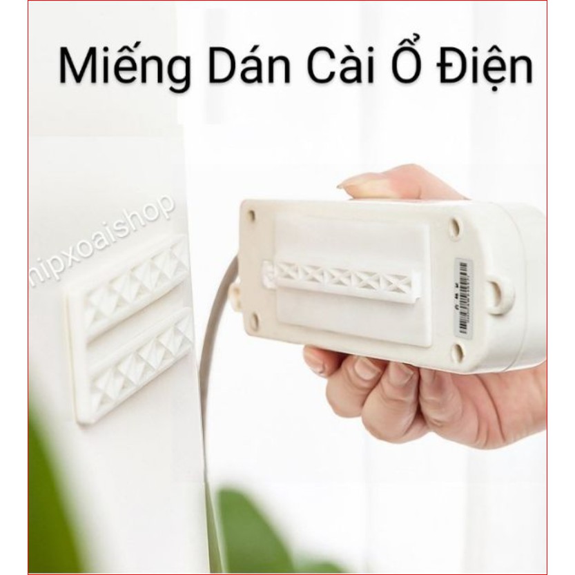 Miếng Dán Tường Treo Ổ Cắm Điện, Modem Wifi/ Giá Đỡ Treo Tường Cố Định Ổ Cắm Điện