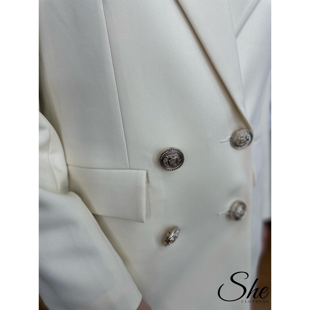 Áo Blazer tipsy trắng sữa dài tay AV024