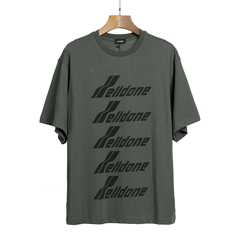 Áo Thun Ngắn Tay Cổ Tròn In Chữ Welldone