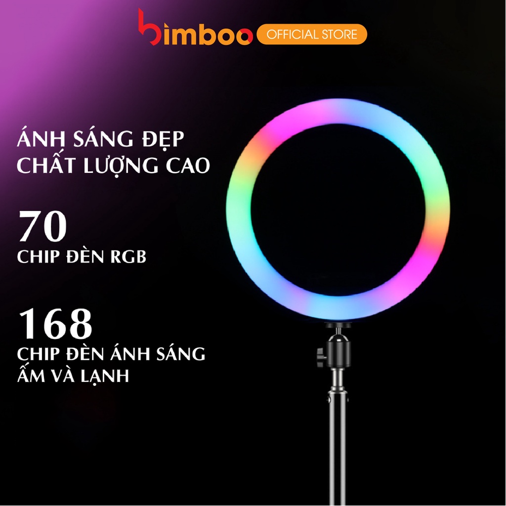 Đèn led livestream Bimboo RGB nhiều chế độ sáng