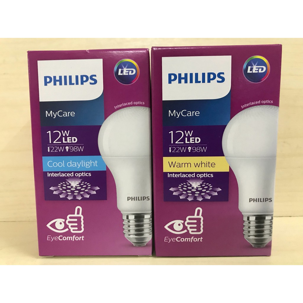 [Mã LIFEHOT1505 giảm 10% đơn 99K] Bóng đèn Philips LED MyCare 12W 3000K E27 A60 - Ánh sáng vàng