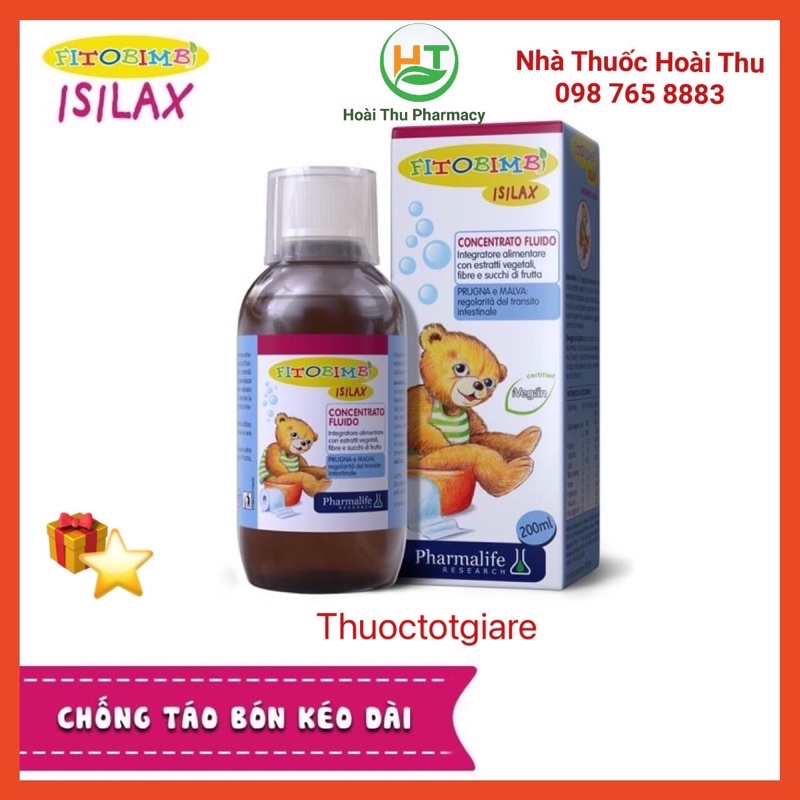 [Kèm Quà tặng] FitoBimBi ISILAX - Isilax Bimbi Chất xơ tự nhiên,Bé hết táo bón