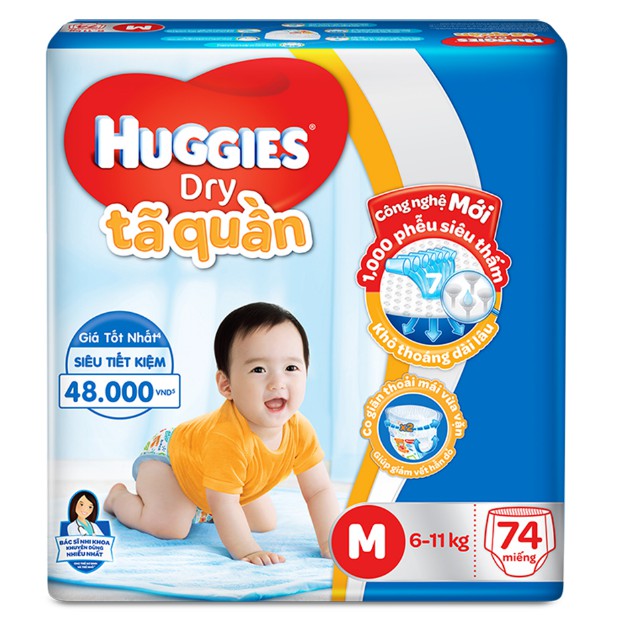 Tả quần Huggies M74,L68,XL62,XXL56