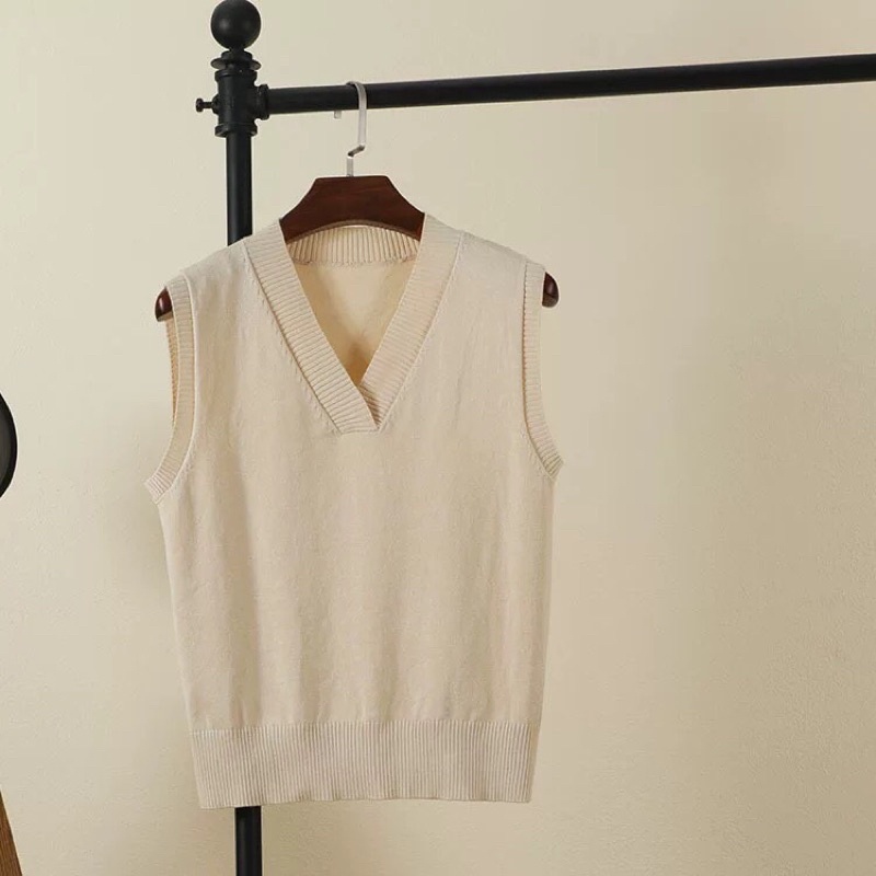 Áo len Gile nữ cổ tim, siêu ấm áp phong cách thời trang thu đông dành cho nữ | BigBuy360 - bigbuy360.vn