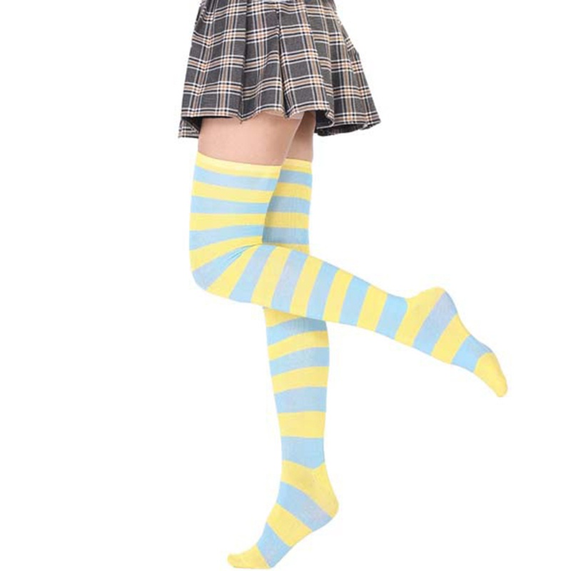 Xixi Vớ Dài Qua Gối Nhiều Màu Họa Tiết Sọc Ngang Dành Cho Nữ