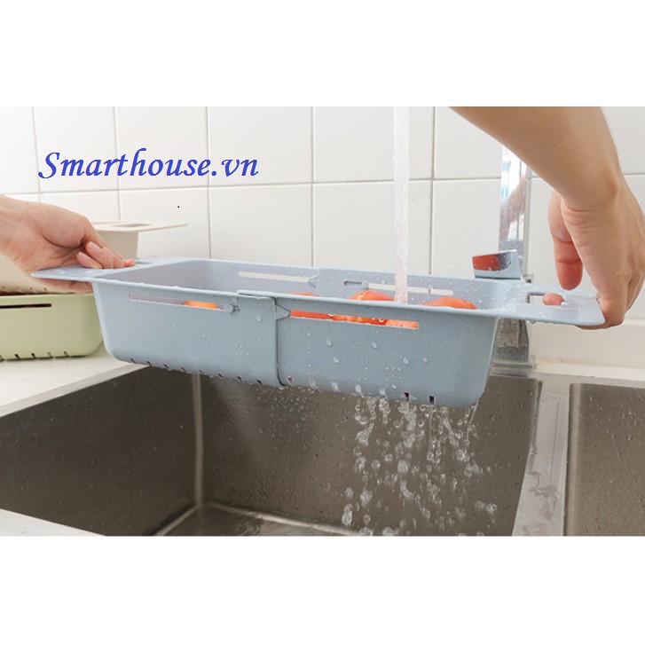 Kệ Đựng Chén Bát, Rau Củ Rút Gọn Để Bồn Rửa Chén Tiện Dụng