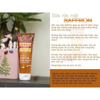 Sữa rửa mặt tinh chất nhụy hoa nghệ tây chính hãng (saffron face wash)