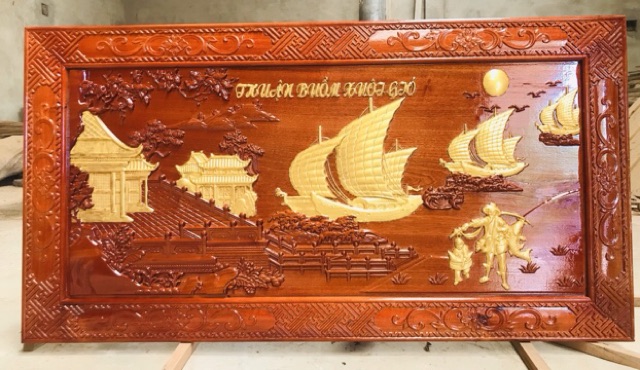 Tranh Gỗ Thuận Buồm Xuôi Gió 85x162x6cm