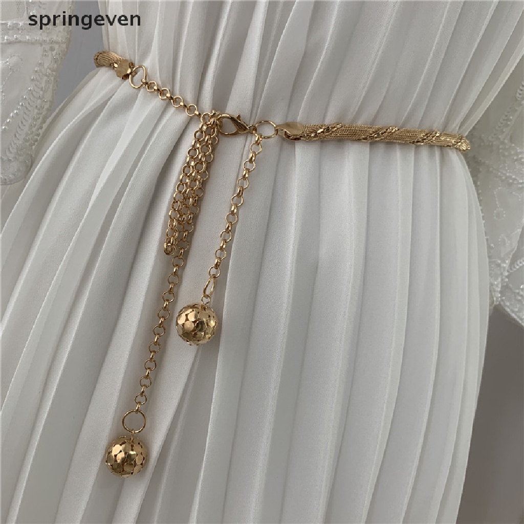 Thắt Lưng Dây Xích Bằng Kim Loại Thời Trang Cho Nữ