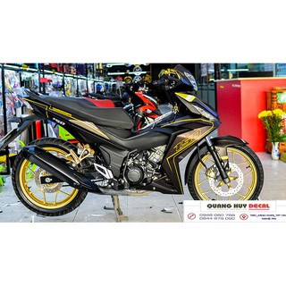 Tem trùm winner 150 đen chỉ vàng, độ team decal xe dán phủ dàn áo đẹp