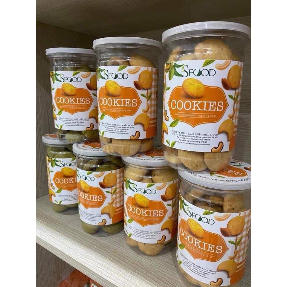 (Giao hỏa tốc Hà Nội) Bánh Cookies giảm 50% đường Sfood 500 gram