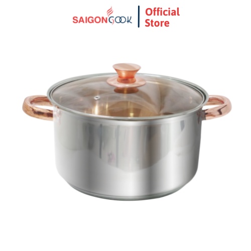 Bộ nồi Saigoncook inox 3 lớp mạ hồng