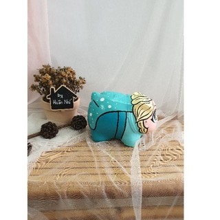 Heo đất handmade - Nữ hoàng Elsa
