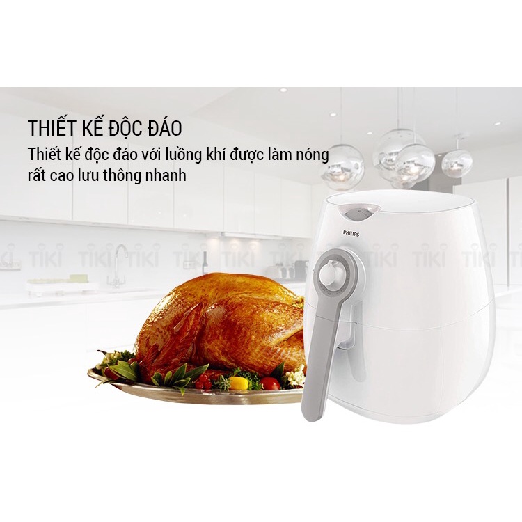 (Chính hãng BH 24 tháng toàn quốc) Nồi chiên không dầu Philips HD9216 3L