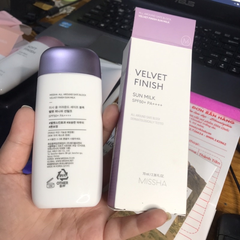 Kem chống nắng Missha All Around Safe Block Velvet Finish Sun Milk