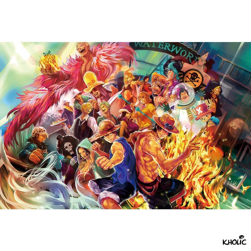 One piece, trò chơi ghép hình bằng gỗ, trò chơi ghép hình 300/520/1000 miếng, đồ chơi anime