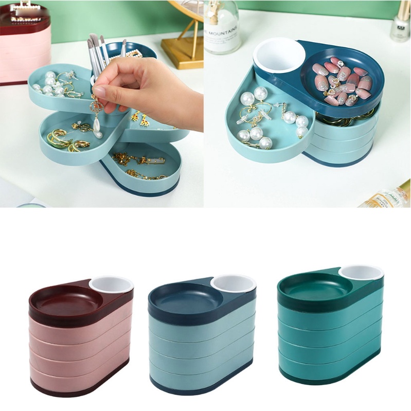 Flgo Hộp Đựng Trang Sức 5 Tầng Dạng Xoay Tiện Dụng Khi Đi Du Lịch