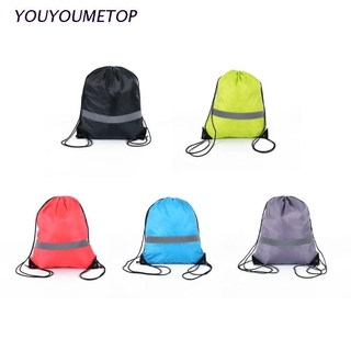 Youyo ba lô dây rút màu phản quang thời trang