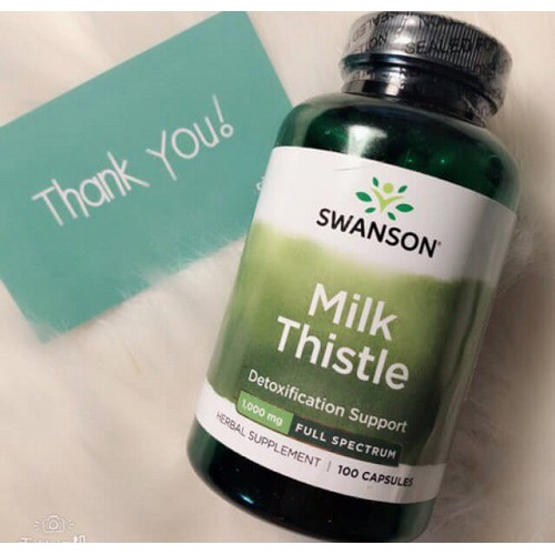 Swanson Milk Thistle viên uống bổ gan, tăng cường gan, thải độc gan, ngừa mụn, Chai 100 viên