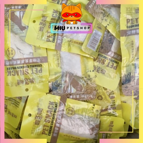 Ức gà hấp cho mèo Masti, Ức gà hấp ăn liền cho mèo Petsnack - Túi 40gr