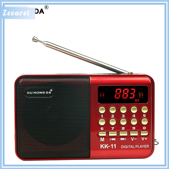 Radio Mini Cầm Tay Zevaret K11 FM Kiêm Đài FM USB Hỗ Trợ Thẻ TF Nghe Nhạc MP3