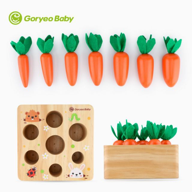 Đồ Chơi Trồng Cà Rốt GORYEO BABY Bằng Gỗ