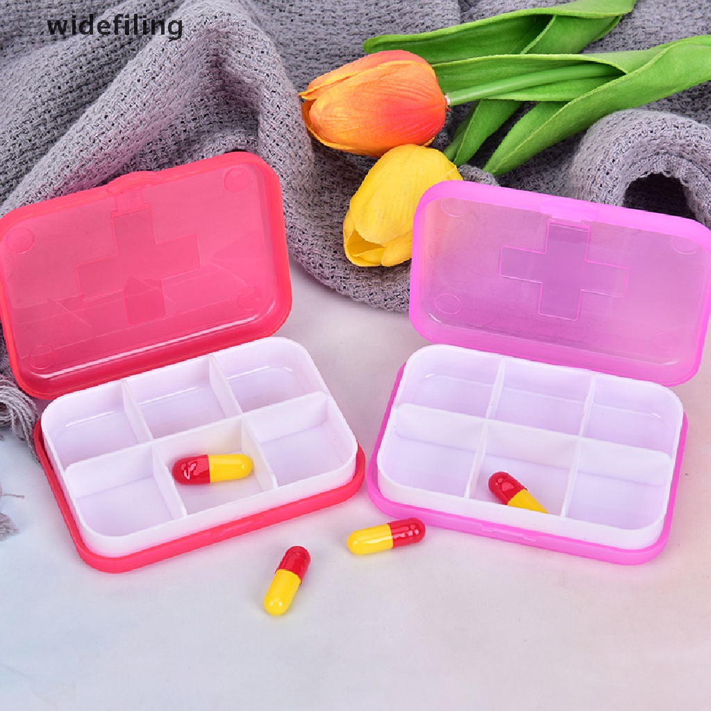 Hộp Đựng Thuốc 6 Ngăn Tiện Lợi Cho Du Lịch