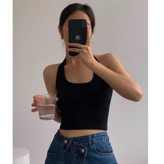 Áo Croptop Body Cổ Choàng PEONYB Nữ  🌸 Thun kiểu dáng ôm, ba lỗ thể thao sexy bánh bèo cá tính Ulzzang 🌸