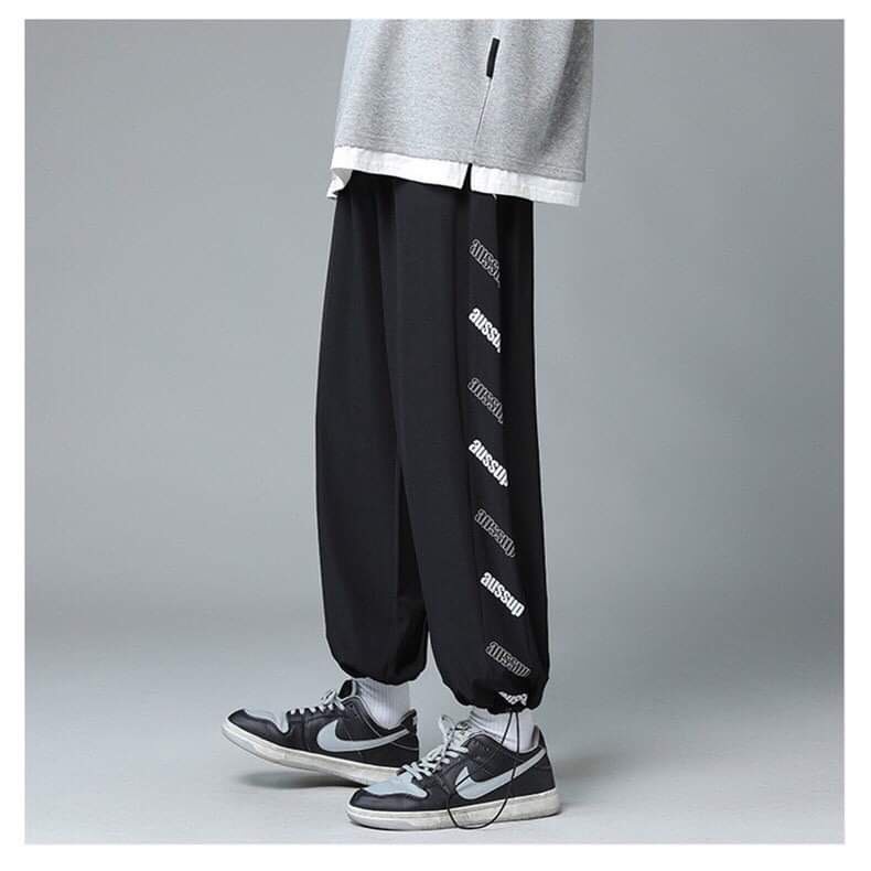 Quần ống rộng ⚡ 𝐆𝐢́𝐚 𝐇𝐮̉𝐲 𝐃𝐢𝐞̣̂𝐭 ⚡ Quần nam nữ jogger unisex có dây rút ở gấu chất Umi thể thao, chất lì không xù.