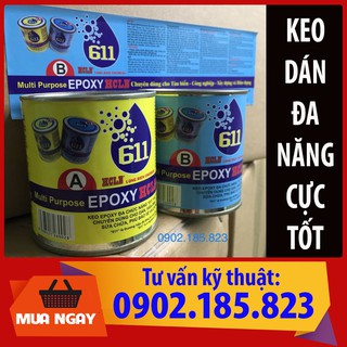 sx- Keo dán đa năng Epoxy 611 - 675g, SIÊU CHẮC BỀN : Đá, Nhựa, Gỗ, Kim Loại ..