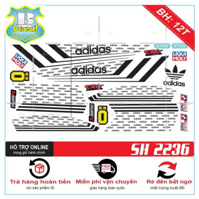 ( Quí khách vui lòng mang ra tiệm cho thợ dán ) Tem SH 2019 ADIDASS [Bi Decal]