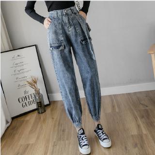 quần jeans nữ lưng cao ống đứng