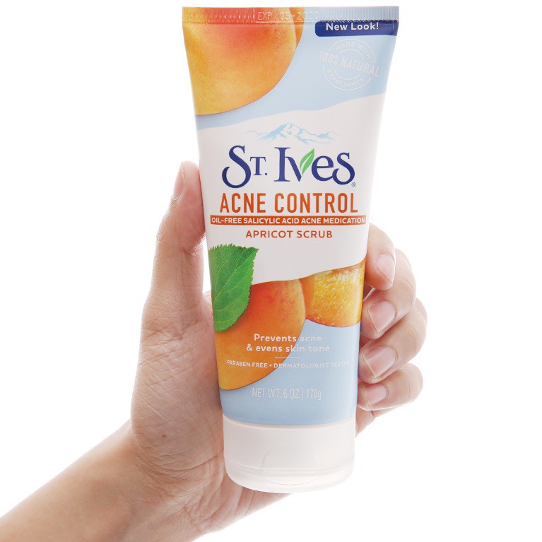 ✨ Sữa rửa mặt St.Ives Acne Control/Fresh Skin Apricot Scrub 170g ✨