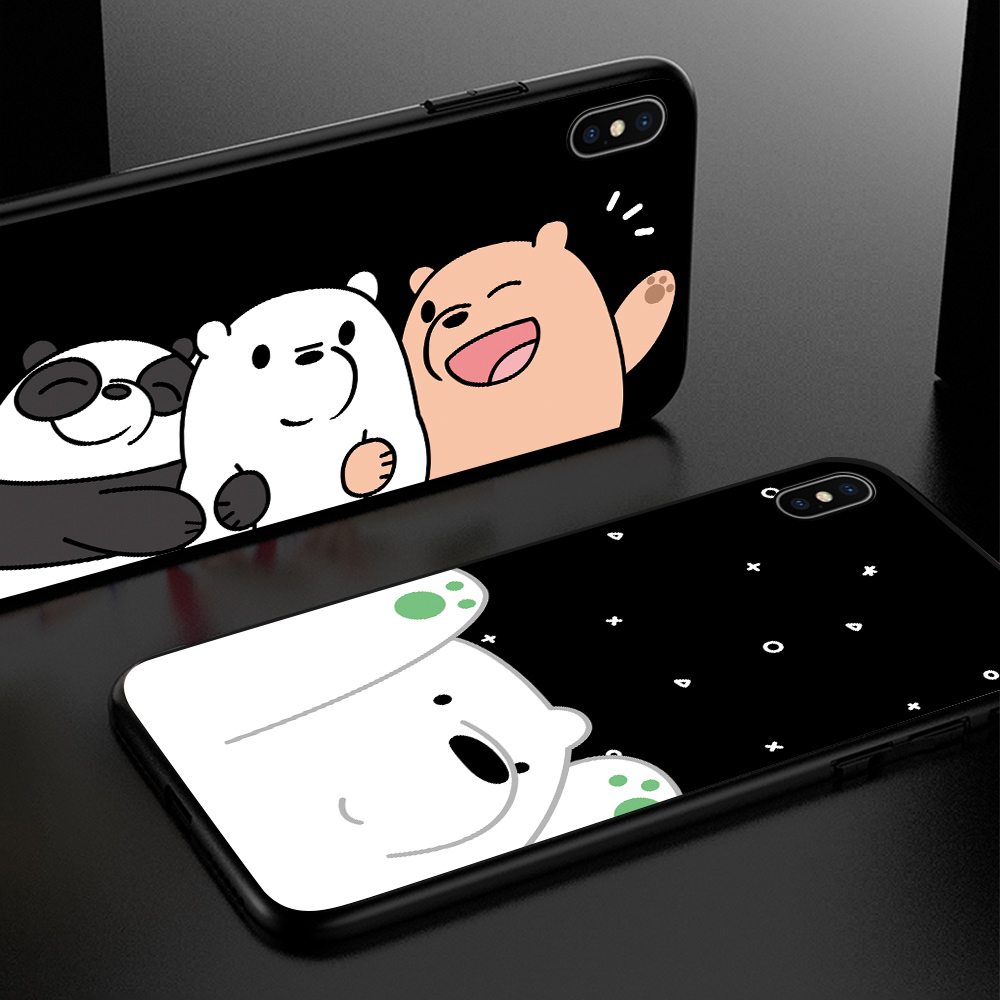 Ốp lưng điện thoại Xiaomi Poco M3 Pro Poco M3 Pro 5G Phim hoạt hình dễ thương Anime We Bare Bears Vỏ cô gái Chàng trai đáng yêu Chống sốc TPU silicon mềm mại Hontinga Vỏ