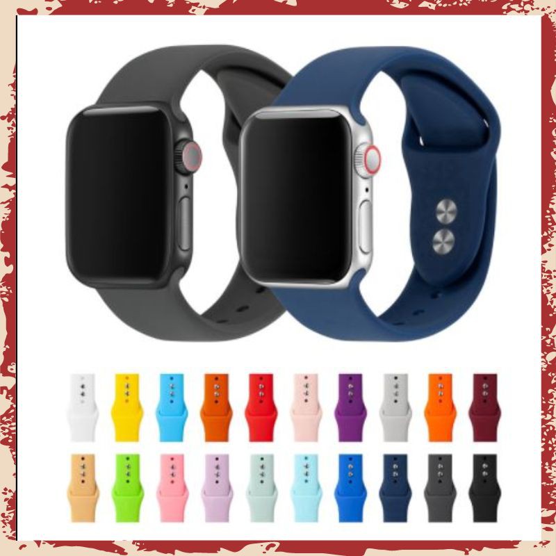 Dây apple watch ❤️𝐅𝐑𝐄𝐄𝐒𝐇𝐈𝐏❤️ Dây Đồng Hồ Apple Watch Sport Band Cao Su Series 5|4|3|2|1[Hàng loại 1]