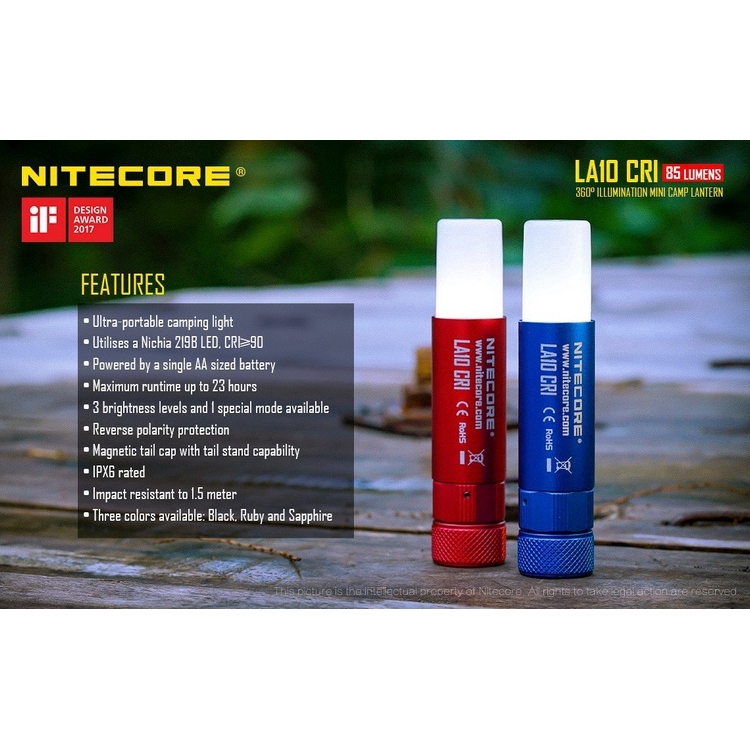 Đèn LED Nitecore LA10 CRI Mini 85 Lumen Siêu Sáng