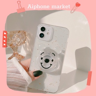 Ốp lưng iphone kèm GIÁ ĐỠ MẶT GẤU PU trong suốt 6/6plus/6s/6splus/7/7plus/8/8plus/x/xr/xs/11/12/pro/max/plus/promax