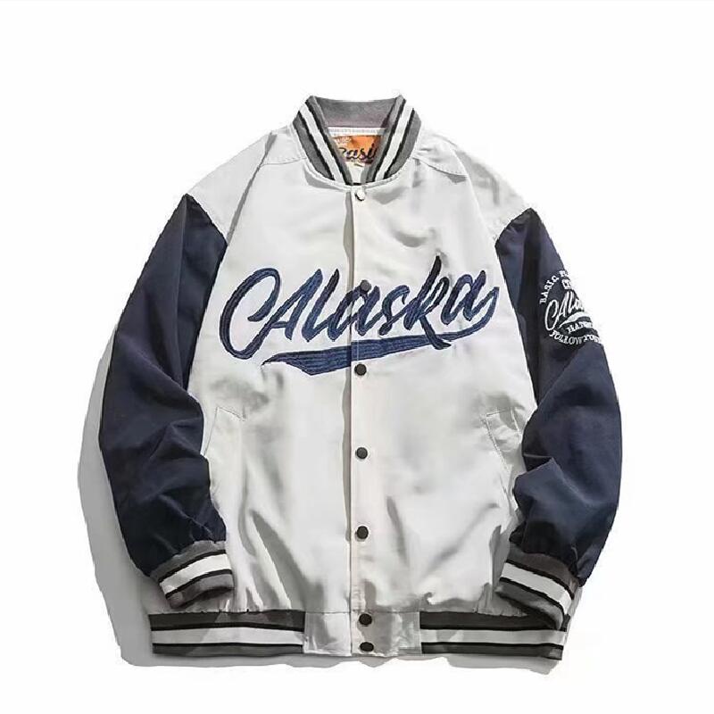 Áo khoác bóng chày dáng rộng thời trang hiphop đường phố 10 màu M-3XL