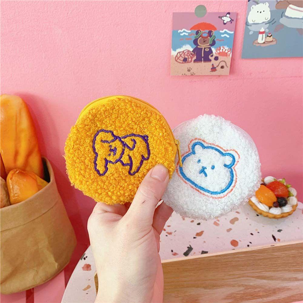 Ví Đựng Tiền Xu Có Khóa Kéo Họa Tiết Mặt Cười Dễ Thương