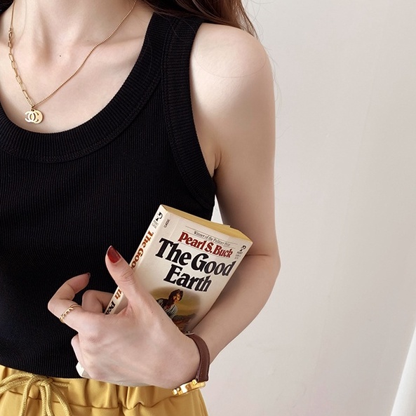 Áo hai dây dệt kim Peppermint 50411 đơn giản dễ phối đồ thời trang mùa hè