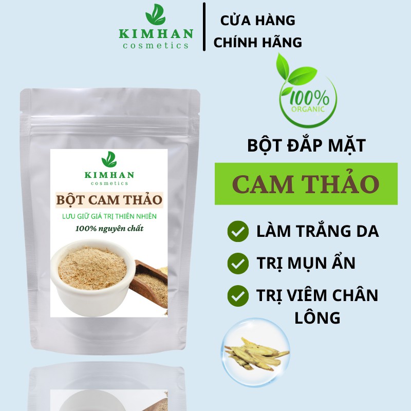 100Gr Bột Cam Thảo Handmade - Trắng Da, Giảm Mụn Organic