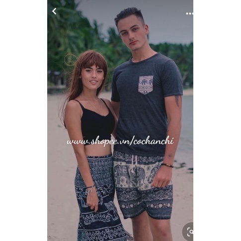 Quần thổ cẩm hoạ tiết voi 🐘 CÓ TÚI thích hợp nam và nữ mặc nhà đi phượt mát 😎