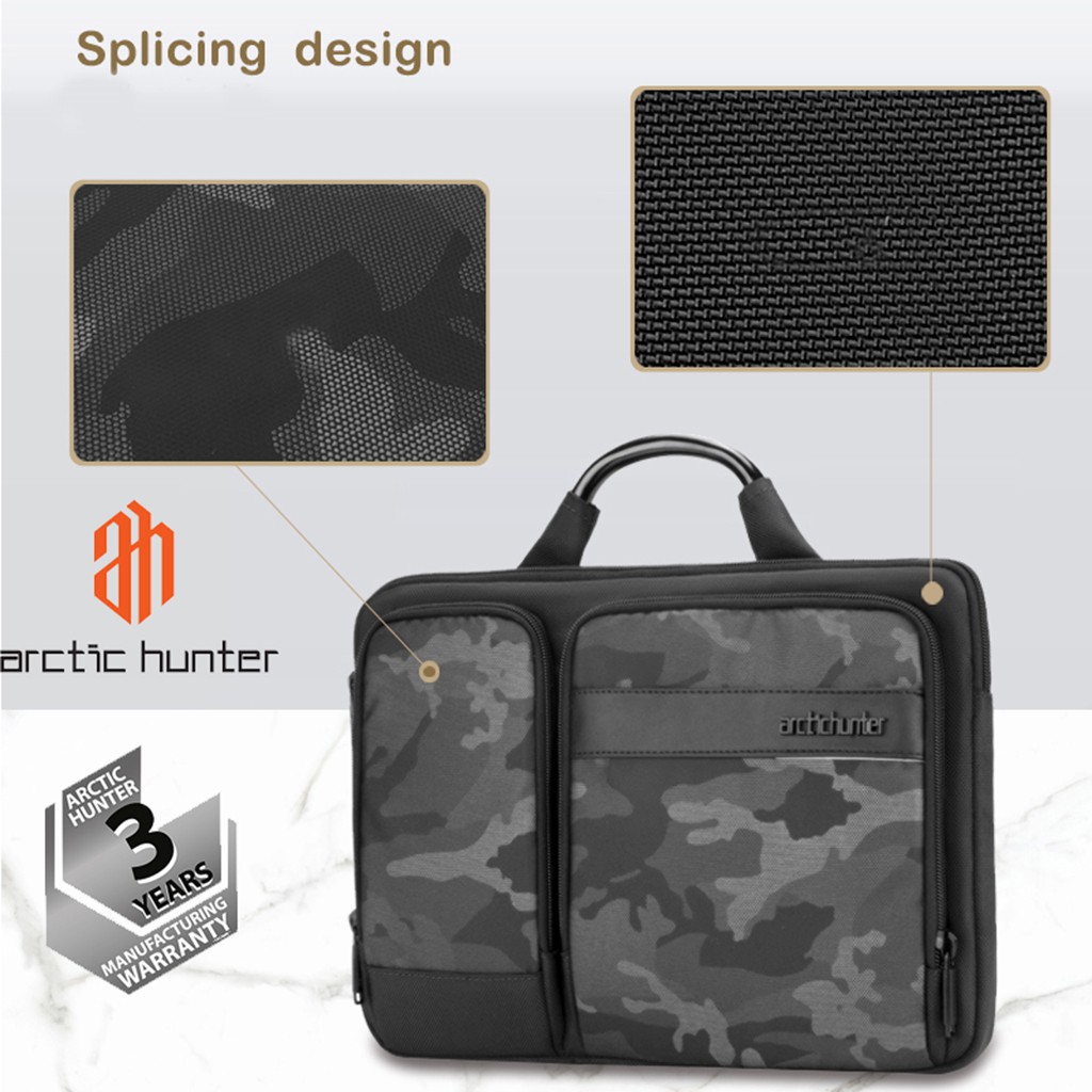 [Mã BMBAU50 giảm 7% đơn 99K] Cặp đựng laptop Arctic Hunter chống sốc, chất liệu Oxford chống thấm nước - Y00010