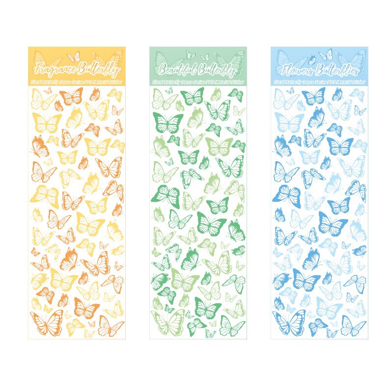 Sticker trang trí toploader cánh bướm đủ màu - Be tiny stationery